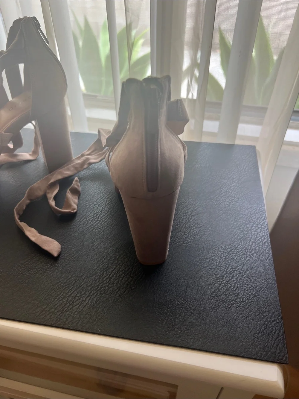 torrid Taupe Lace-Up Strappy Heels